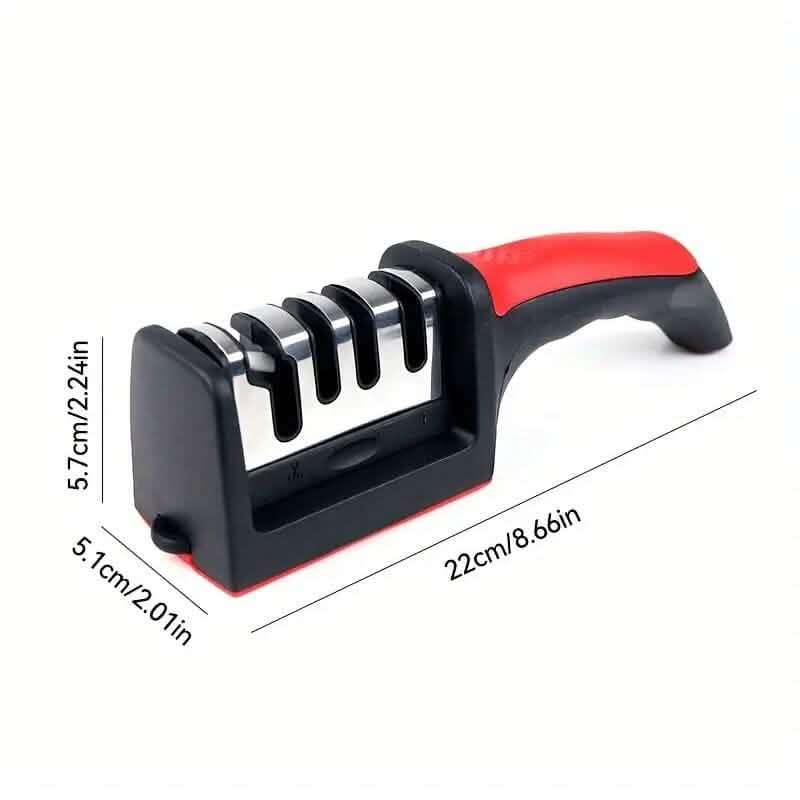 Professional knife sharpener 4-stage ceramic diamond rod close-up