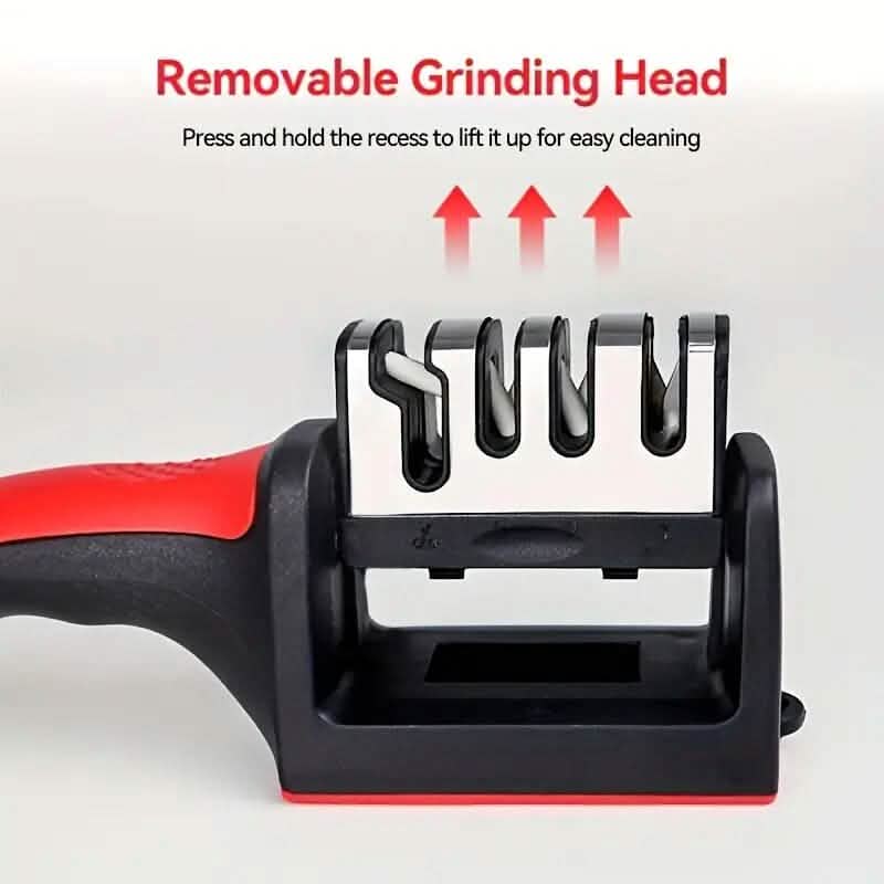 Professional kitchen knife sharpener all stages diagram