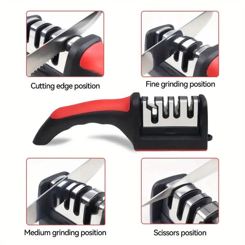 Knife sharpener 4-stage product dimensions kitchen gadget