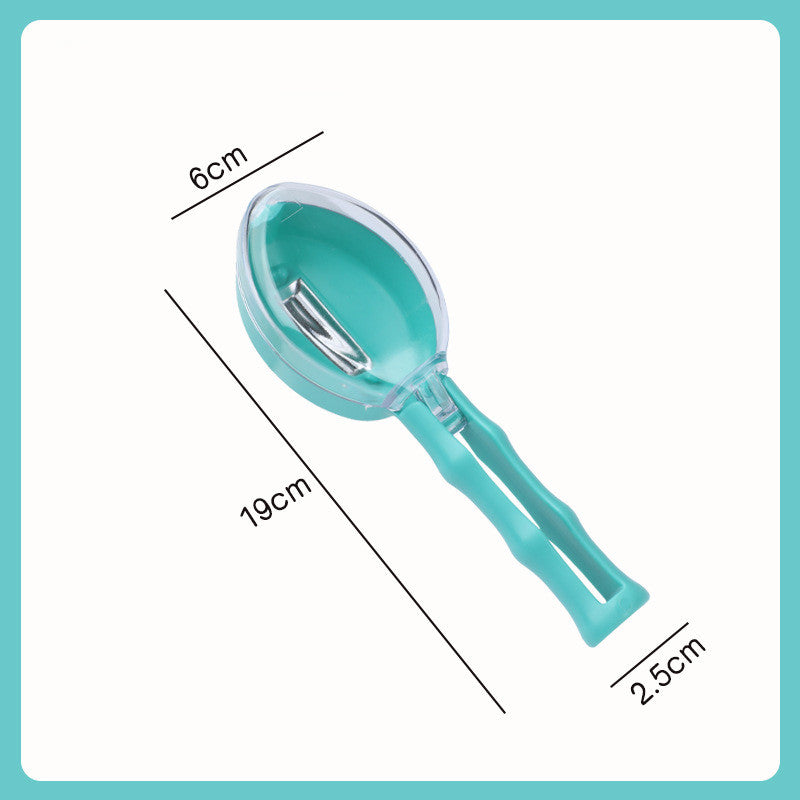 Covered peeler compact kitchen gadget product dimensions view
