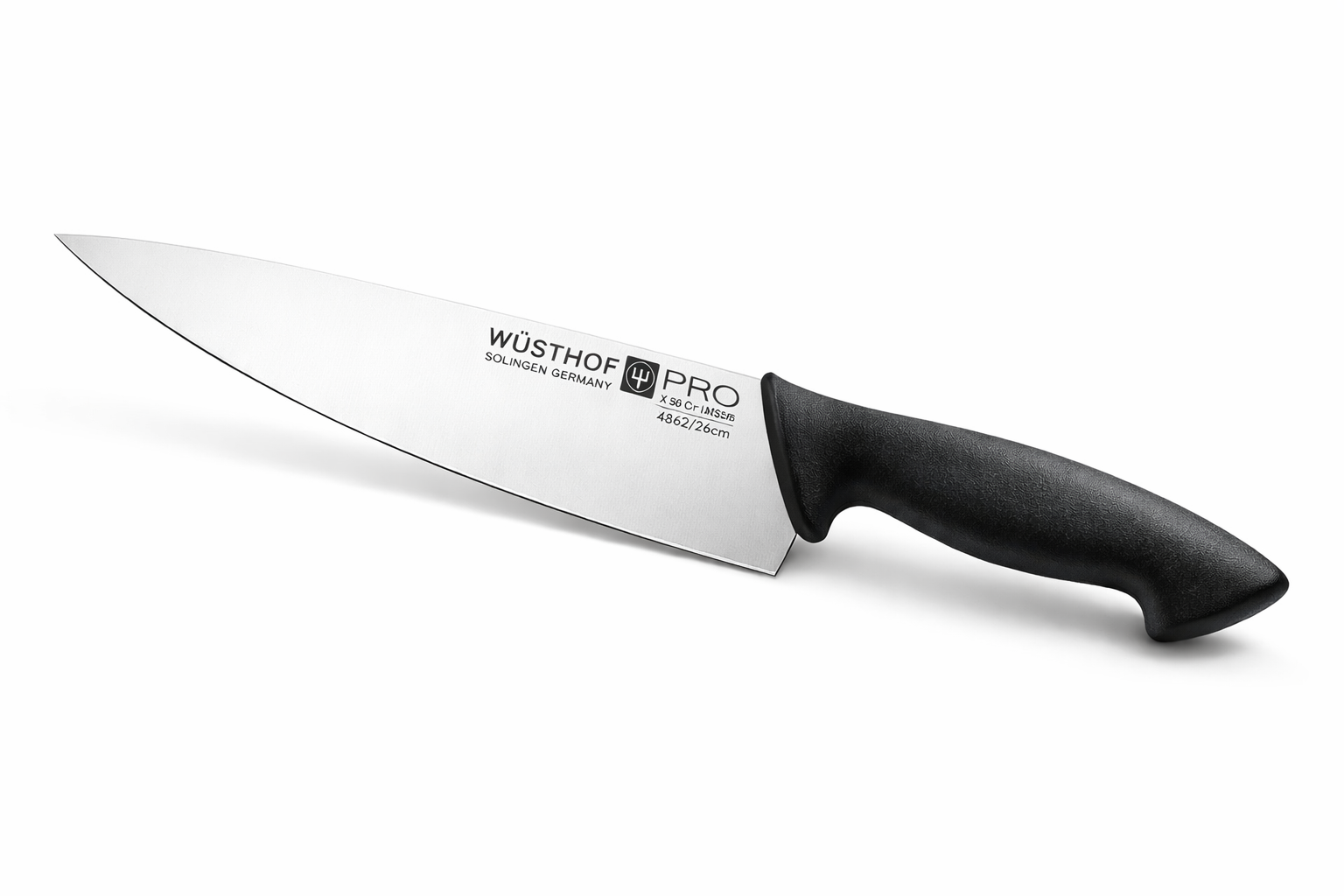 Wüsthof PRO 10-inch Cook's Knife with professional black handle – kitchen knife