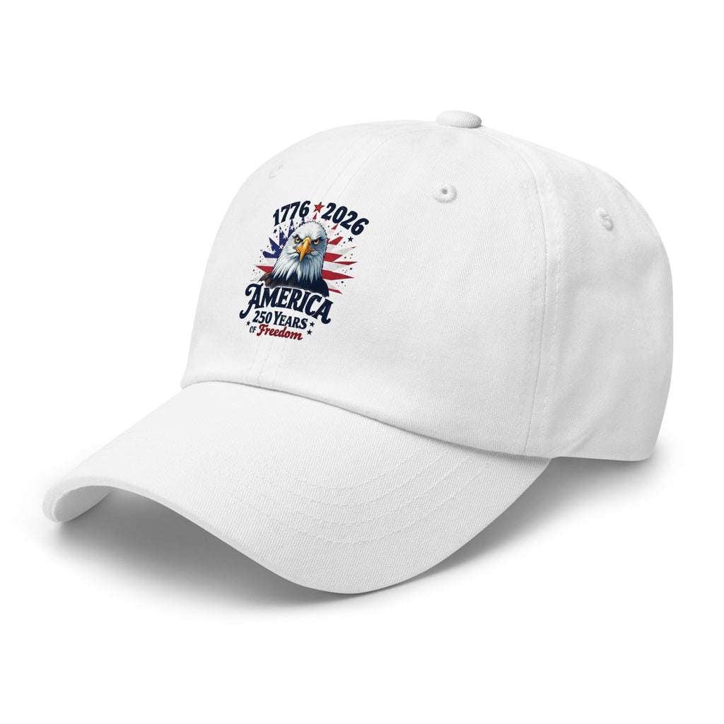 1776-2026 USA patriotic cap product detail embroidery close-up