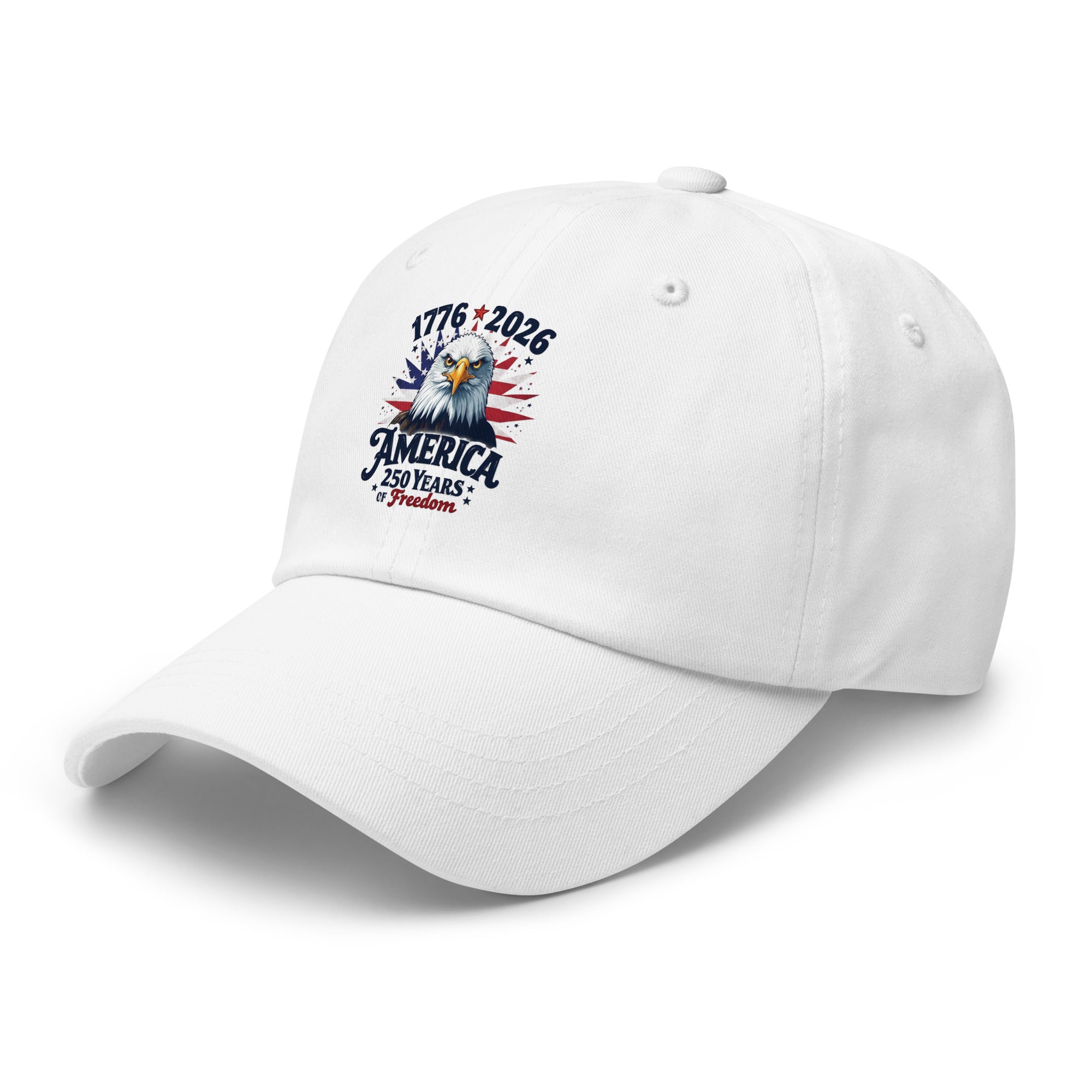 1776-2026 USA patriotic cap product detail embroidery close-up
