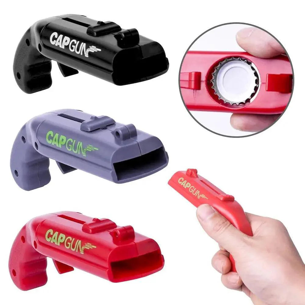 Cap launcher bottle opener grey color party bar tool kitchen gadget