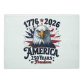 America 250 Years of Freedom glass cutting board 1776-2026 patriotic kitchen gift