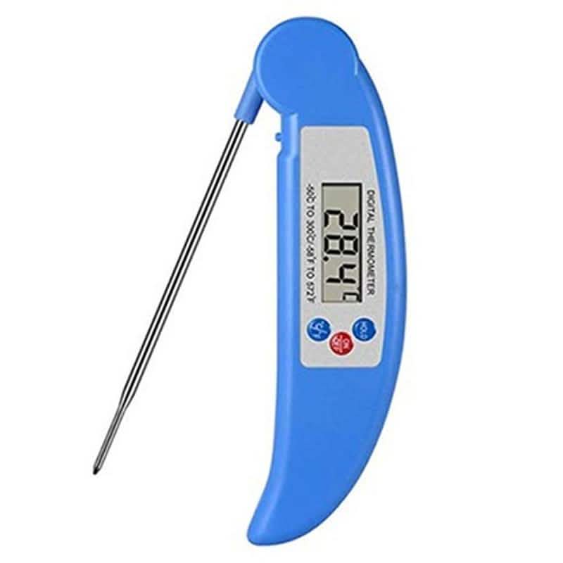 Instant-read cooking thermometer probe red color kitchen tool