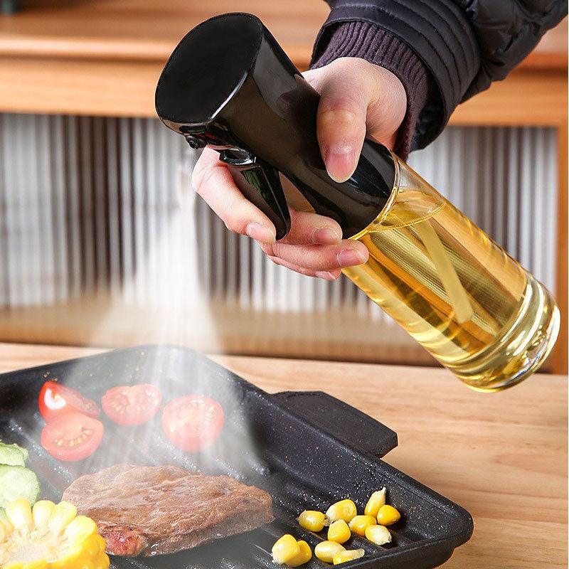 Stainless steel olive oil spray bottle 200ml white color for cooking BBQ