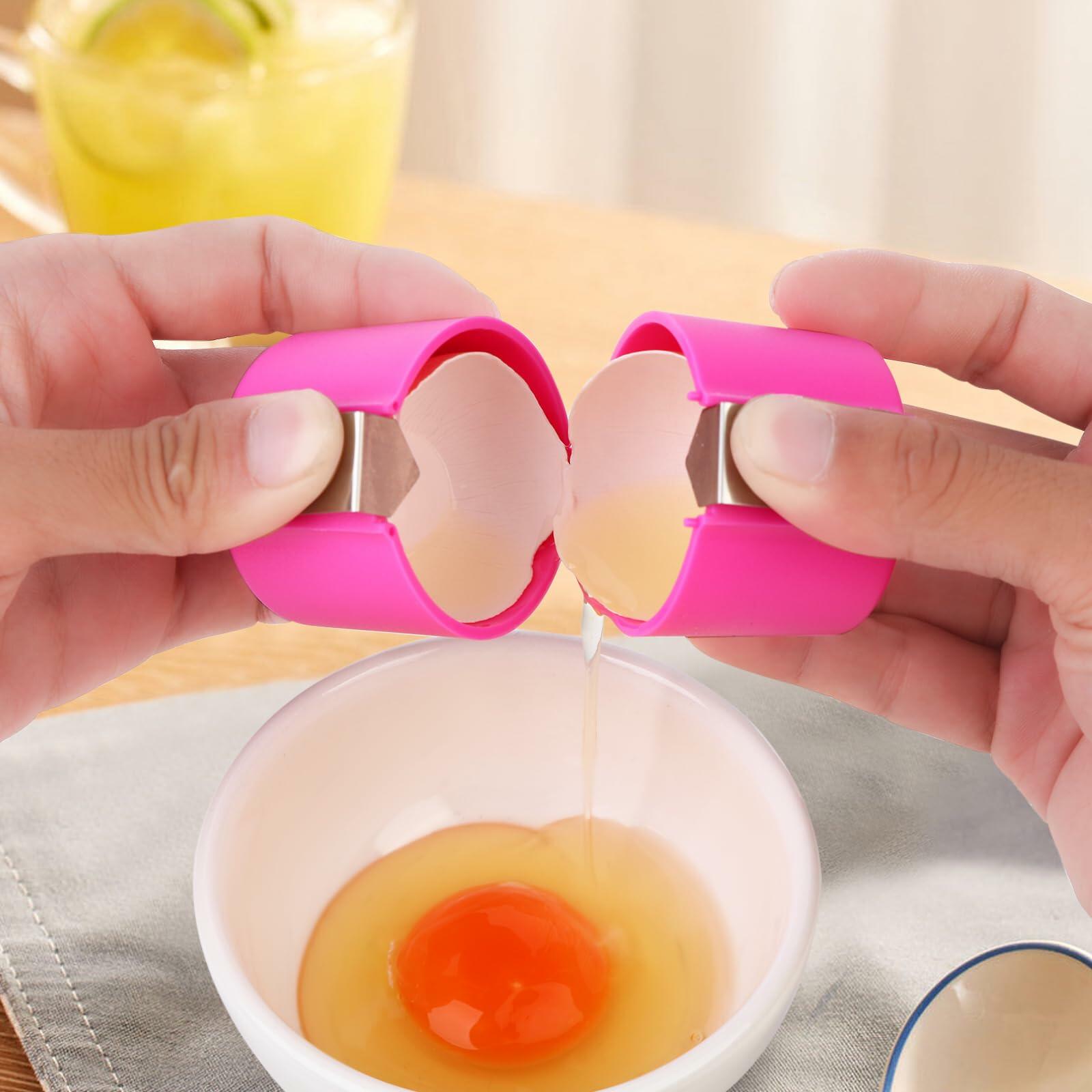Egg cracker tool set one-hand crack eggs kitchen baking gadget