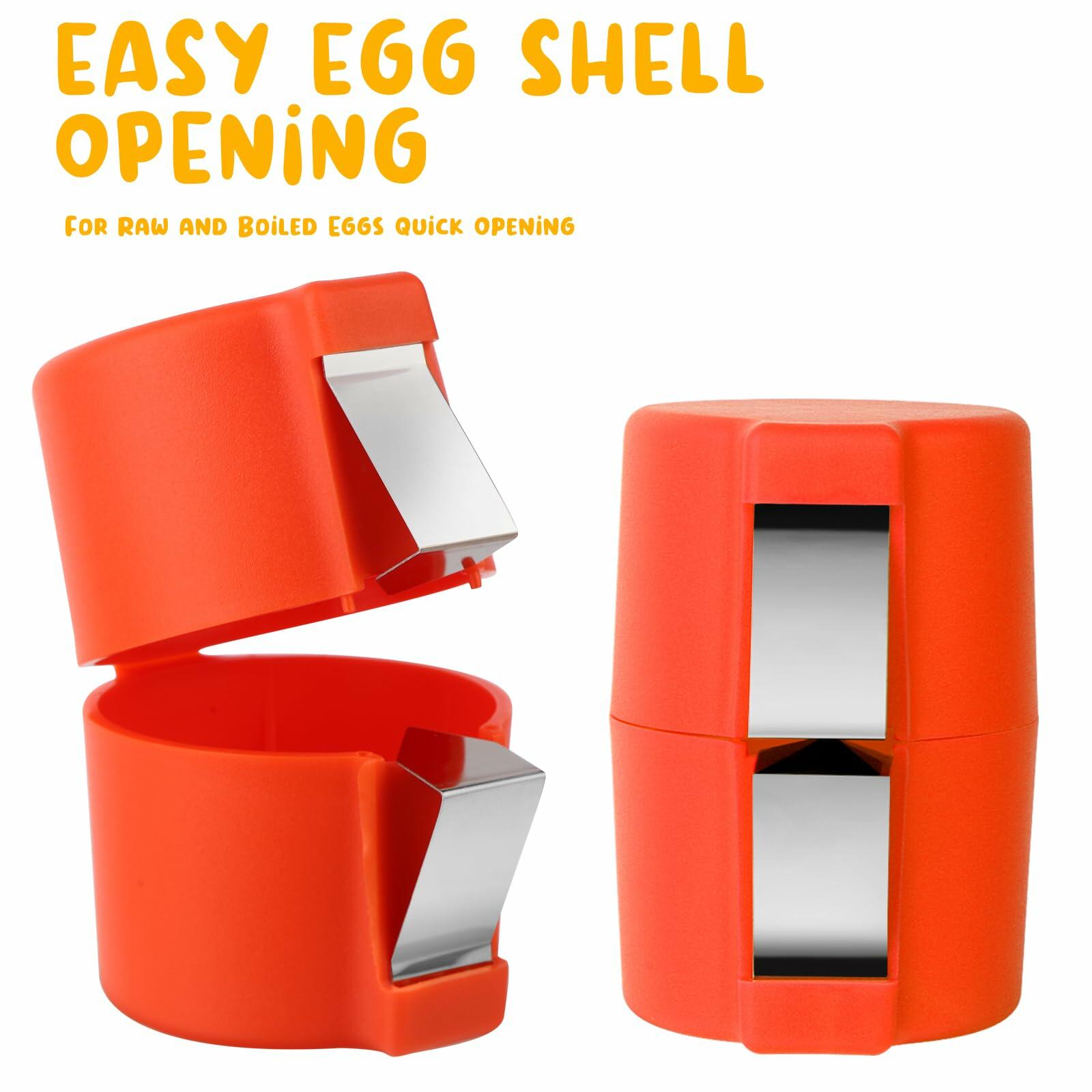 Stainless steel egg cracker 3-pack product packaging kitchen tool