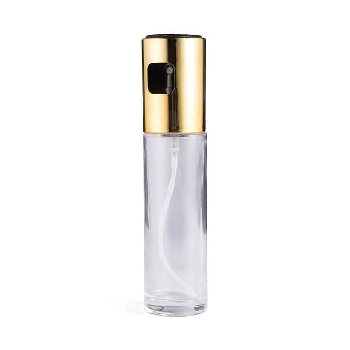 Olive oil spray bottle gold color refillable mist kitchen tool