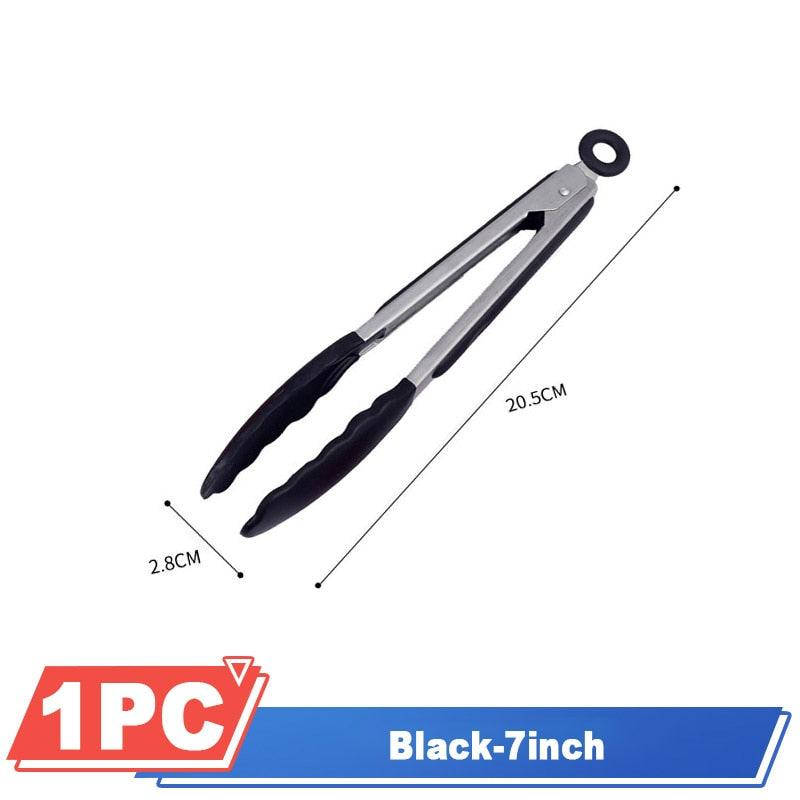 Silicone-Tip BBQ & Kitchen Tongs