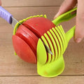Handheld tomato and vegetable slicer light yellow color kitchen gadget