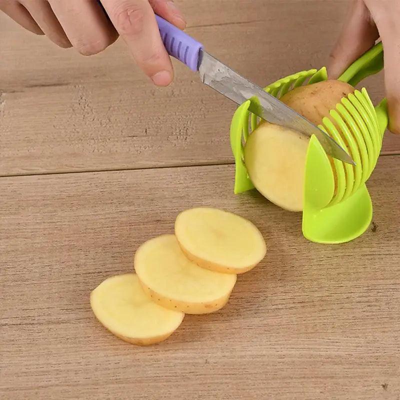 Compact vegetable slicer product flat lay kitchen gadget
