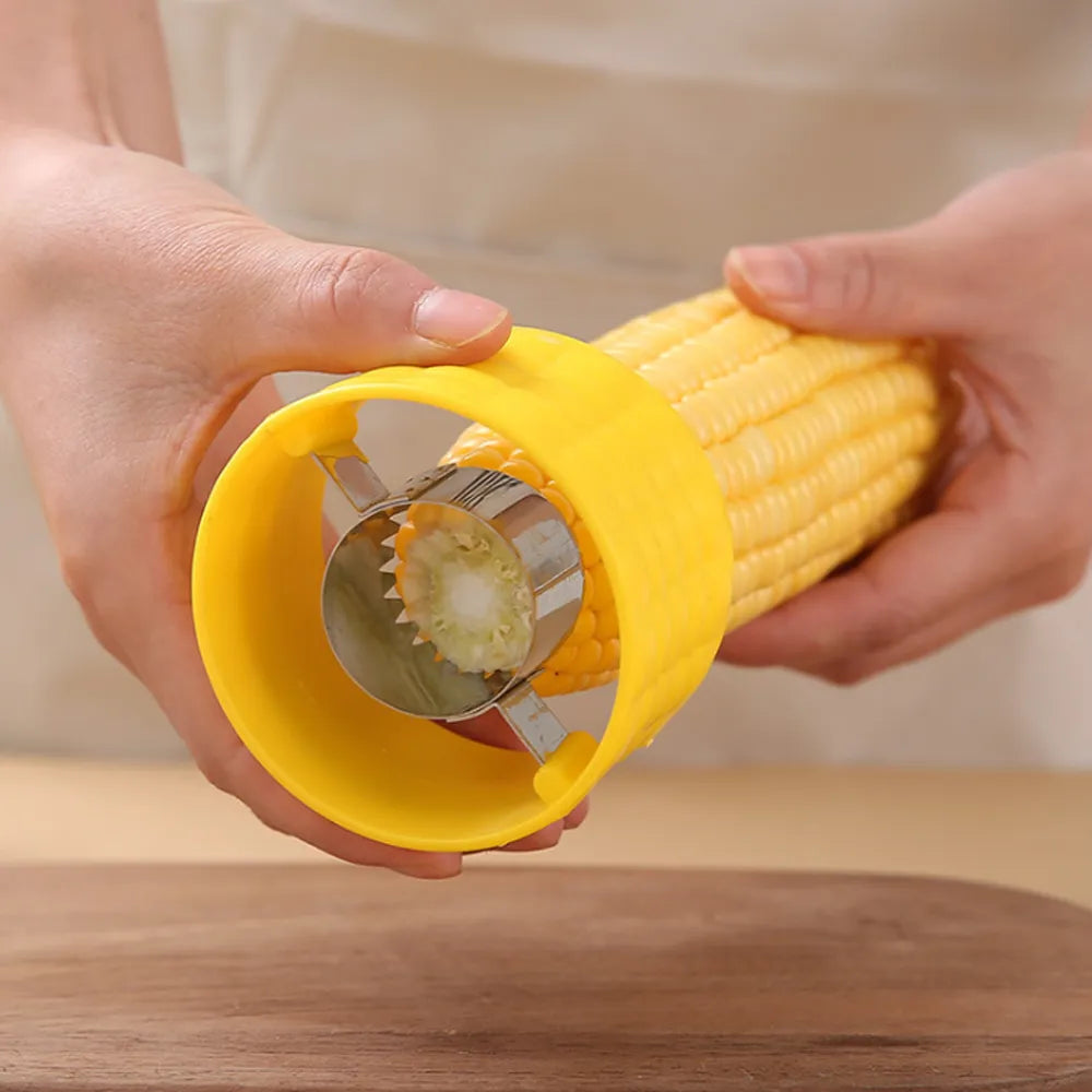 Corn stripper tool removing kernels from cob kitchen meal prep