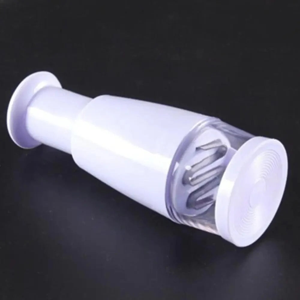 Press food chopper white cutting onion and garlic in kitchen